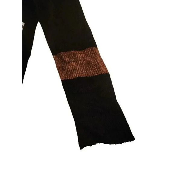 NWT 525 America Pullover Sweater Black & Brown Soft Velvet Feel Oversized XS - Picture 6 of 8